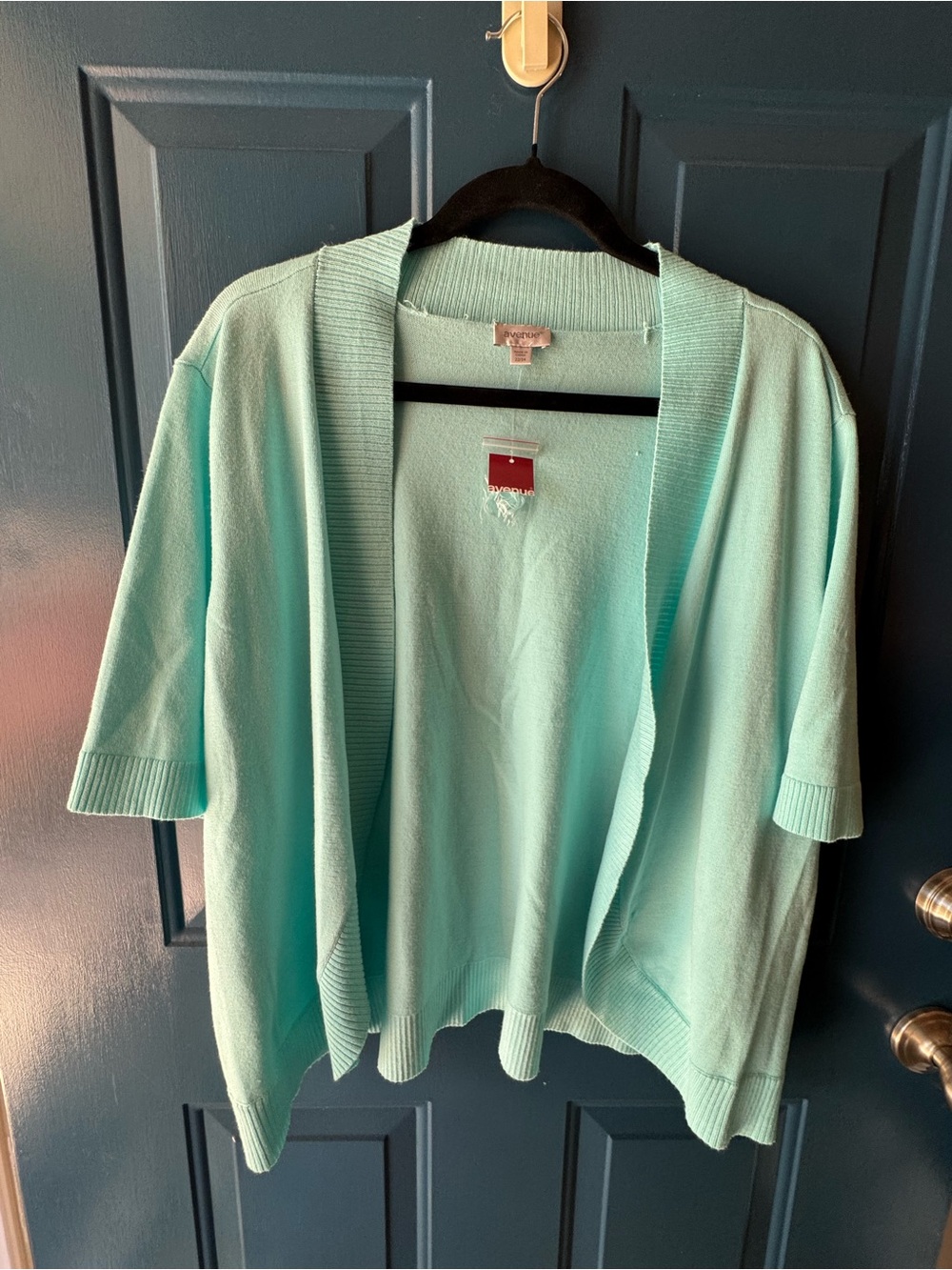 NWT Light Aqua Open-Front Women's Cardigan